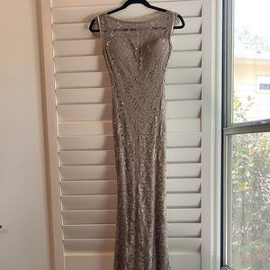 BDarlin Sequin And Lace Gown